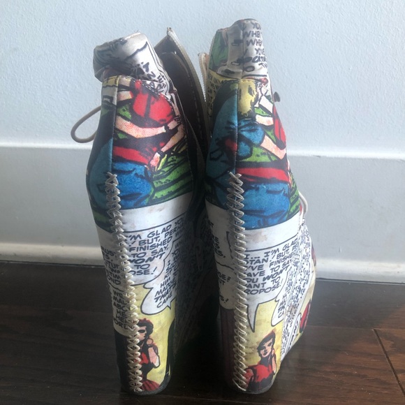 Black Milk x Jeffrey Campbell Damsel wedge bootie in sick of Men - Picture 3 of 3